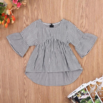 

Newborn Baby Girls clothes round neck Tops long sleeve T-shirt Clothes