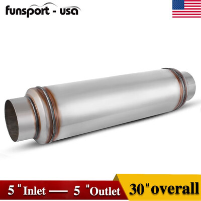 

5 Inch Inlet & Outlet MufflerUniversal Stainless Steel Welded Exhaust Muffler
