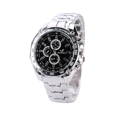 

New Arrive Casual Stainless Steel Wristwatch Men Electronics Quartz Watch