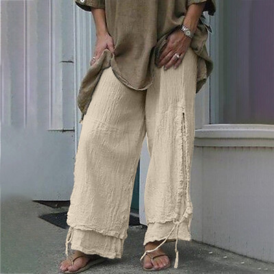 

Tailored Womens Fashion Solid Color Cotton And Linen Personality Casual Pants