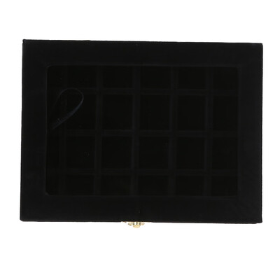 

24 Grid Ring Ear Studs Foam Box Pack Show Collection Jewel Case