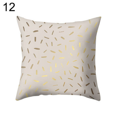 

Circle Line Leaf Square Pillow Case Cushion Cover Sofa Bed Car Cafe Office Decor