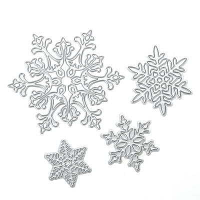 

4pcs Christmas Snowflake Scrapbooking Album Paper Card Diary Hand Craft