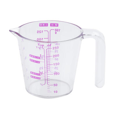 

250ml Resin Plastic Measuring Cup Three Scales Handle Design Baking Tool