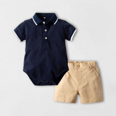 

2PCS Kids Toddler Baby Boy Romper TopsPants Gentleman Outfits Clothes Suit