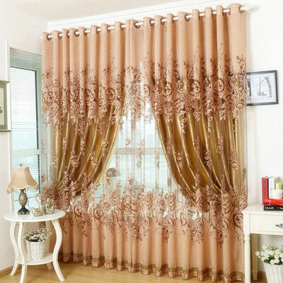

Top Selling For High Quality Mordern Room Floral Tulle Window Screening Curtain Drape Scarfs