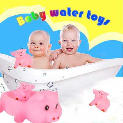 

YIWULAHot Baby Bathing Toy Squeeze Silicone Play One Big Three Small Childrens Puzzle