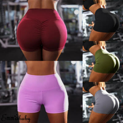 

US Women Hot Pants Gym Yoga Shorts Dance Sports Bodycon Stretchy Workout Bottoms