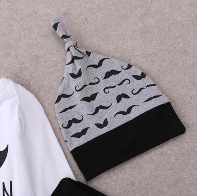 

Kids Infant Baby Boy Long Sleeve Letter Romper Pants Cap Outfits Clothes Set