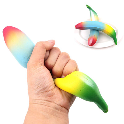 

Gotoamei Colorful Banana Stress Reliever Scented Super Slow Rising Kids Squeeze Toys