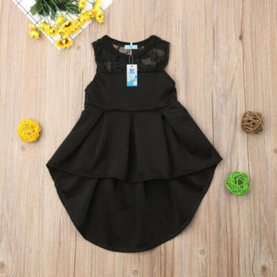 

Baby Girl High Low Dress Princess Party Lace Tutu Dress Sundress Kids Clothes US