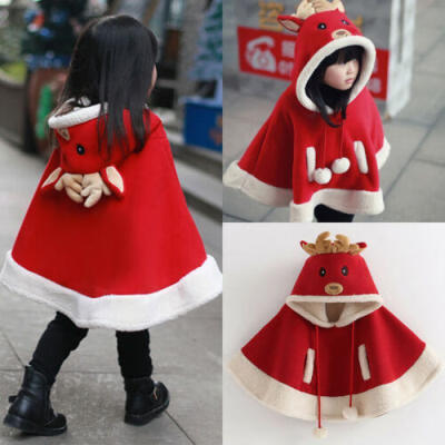 

Baby Girl Kid Deer Ears Hoodies Coat Clothes Winter Thick Warm Jacket Outwear AU