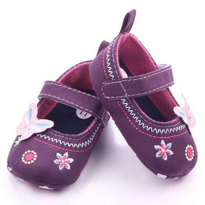 

Shoes Baby Girl Denim Toddler Butterfly Embroidered Princess Crib Shoe First Walkers