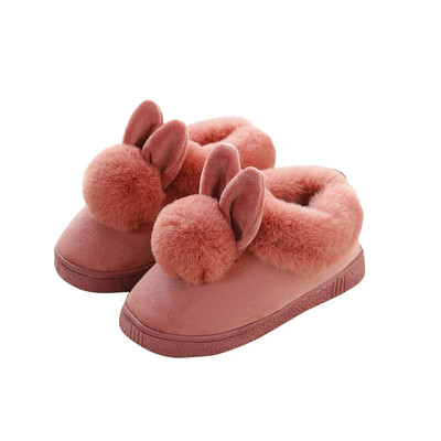 

CHUNNUANYANG Rabbit ears home shoes autumn&winter slippers 12319