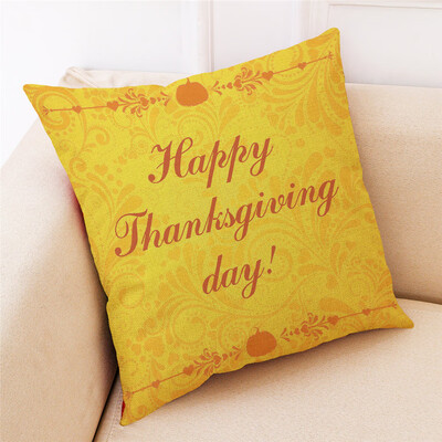 

Tailored Happy Thanksgiving Day Pillowcase Gifts Pillow Cover Home Decoration 18x18Inch