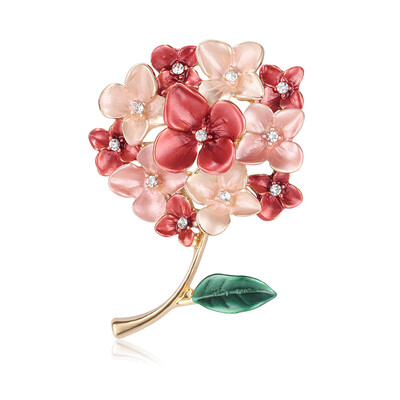 

1Pc Bouquet Crystal Enamel Brooches Metal Rhinestone Drop Oil Brooch Pin Women Men Gift Jewelry Accessories
