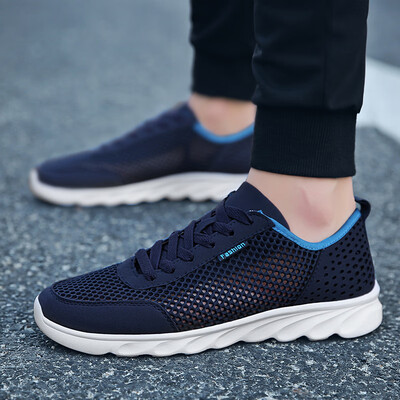 

Sandals mens summer 2019 new hollow soft bottom sports leisure summer mesh beach hole mesh mens shoes