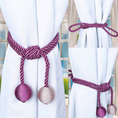 

Toponeto Retro Window Curtain Cord Rope Buckle Tiebacks Braided Tie Backs 1 Pair2Pcs