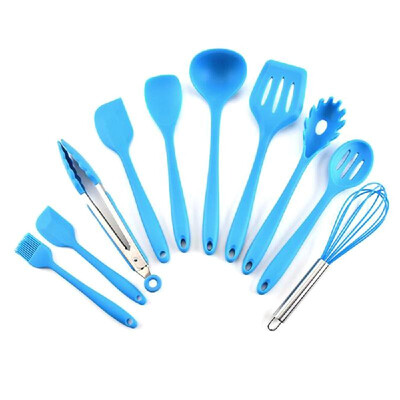 

10Pcs Cooking Kit Silicone Nonstick Cooking Baking Kitchenware Utensil Set