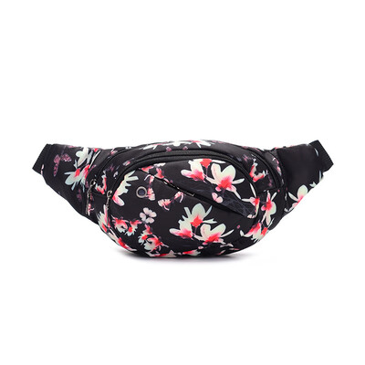 

2019 New Style Print Zipper Sports Fanny Belly Waist Bum Bag Fitness Running Jogging Cycling Belt Pouch Pack