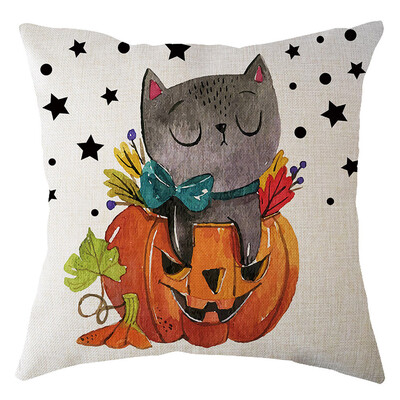

Siaonvr Halloween Pumpkin Cushion Cover Square Pillow Case Home Decor