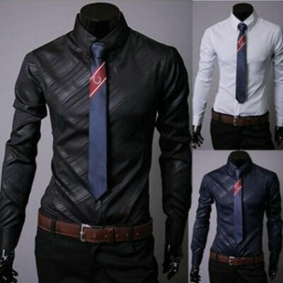 

New Fashion Mens Luxury Casual Stylish Slim Fit Long Sleeve Casual Dress Shirts