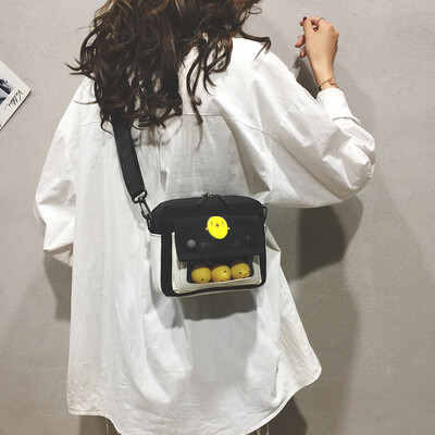 

Small fresh bag female 2019ins Japanese soft sister girl student canvas messenger bag cartoon cute small bag
