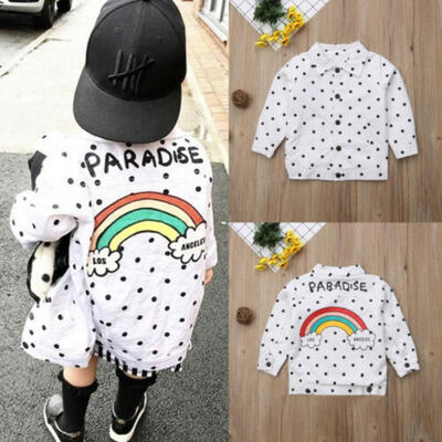 

US Toddler Kids Baby Girl Boy Polka Dot Tops Outerwear Coat Jacket Clothes Canis