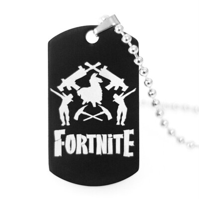 

For-Tnite Stainless Steel Necklace Cool Pendant Fans Favorite Gamer Gifts for Teen Adults