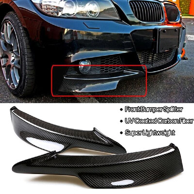 

2pcs Real Carbon Fiber Front Bumper Splitter Lip Left&Right Side Compatible with BMWs E90 335i 328i LCI -Tech