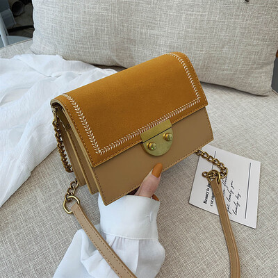 

Qiao Bani 2019 early autumn new Korean fashion Dongdaemun matte hit color small square bag shoulder diagonal tide handbag