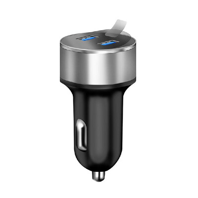 

31A Dual USB Car Charger 2 Port LCD Display 12-24V Cigarette Lighters Socket Silvery