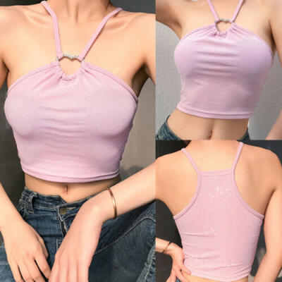 

Womens Tank Top Criss Cross Strappy Cami Strap Layering Long Top T-Shirt