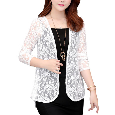 

Women Summer Kimono Cardigan Sunproof Blouse Boho Beach Lace Chiffon Sunscreen Outwear Casual Long Sleeve Shirt Cardigan
