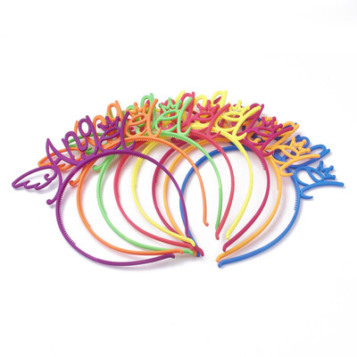 

Rubberized Style Plastic Fluorescent Color Hair Bands Angel Mixed Color 115120mm