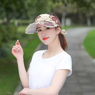 

Hat Female Summer Ultraviolet-proof Outdoor Large Rim Shade Retractable Sun Cap Lady Riding Sunscreen Sun Cap N _________