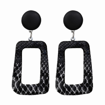 

EK370 New Oversize Geometric Drop Earrings for Women Punk Vintage Big Statement Earrings Snake Skin Party Jewelry Oorbellen