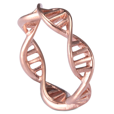 

Spiral DNA Ring Gold Silver Color Ring Metal Stainless Steel Women Statement Women Jewelry Accessroies