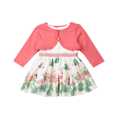 

Toddler Baby Girl Xmas Clothes Floral Outerwear Coat TopsDress Formal Outfit