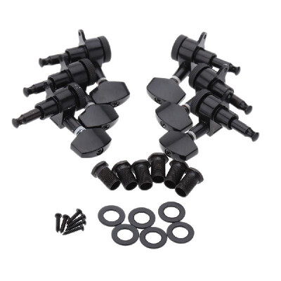 

Black Lock Sealed Tuning Pegs Tuners Machine Heads 3R 3L ElectricAcoustic Guitar Parts