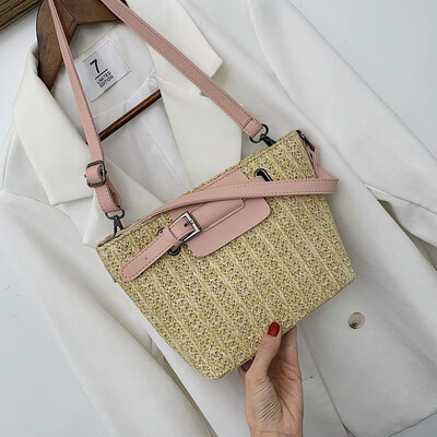 

Tailored Women Vintage Straw Bag Casual Wild Vacation Simple Weave Crossbody Bag