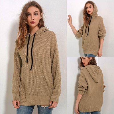 

〖Follure〗Womens Ladies Hoodede Long Sleeve Blouse Sweater