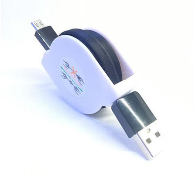 

Micro USB Fast Charge Cord Retractable Charging Cable For Android Phone-1m