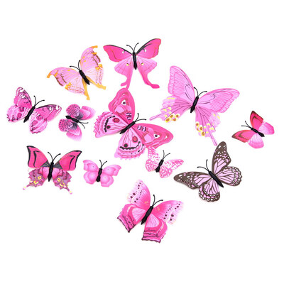 

12pcs 3D PVC Wall Stickers Butterflies Fridge Poster Wall Kids Room Decor