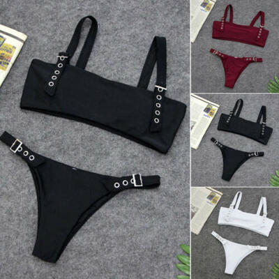 

Women Bikini Set Bandage Swimsuit Swimwear Push-up Padded Bra Bathing Suit Beach