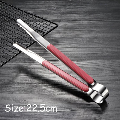 

Anti-Scalding Plastic Handle Bbq Grill Accessories Stainless Steel Bread Clip Barbecue Tongs Kitchen Tools