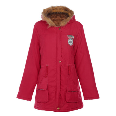 

Stylish Hooded Long Sleeve Zipper Drawstring Type Woolen Women Coat
