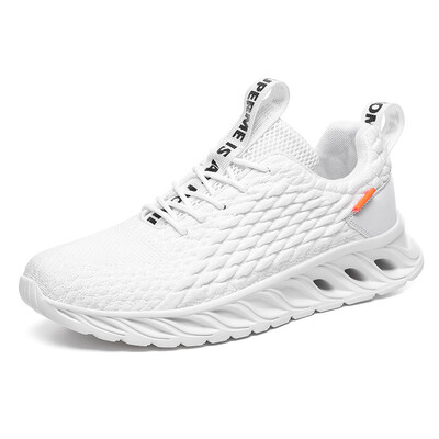 

Large size flying woven mens shoes breathable fish scales net surface tide shoes knife front sports shoes students running shoes
