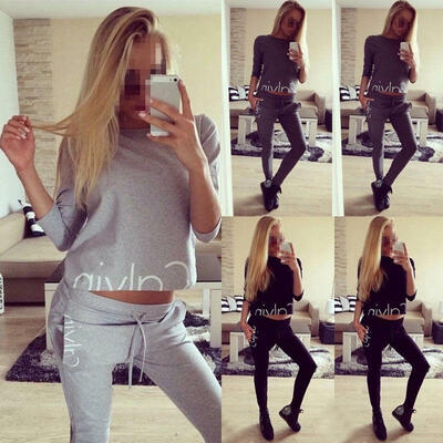 

Hot Women Ladies Tracksuit Hoodies Sweatshirt Pants Sets Sport Wear Suit 2Pcs 1