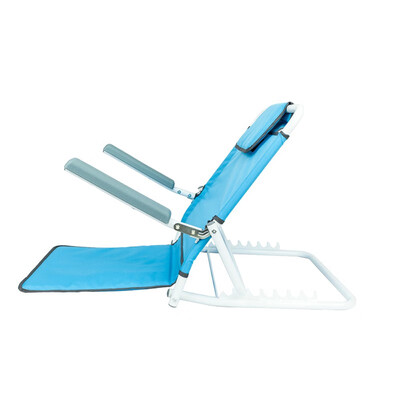 

Multi-function Folding Back Rest Chair with Armrest Outdoor Folding Chairs Light Blue